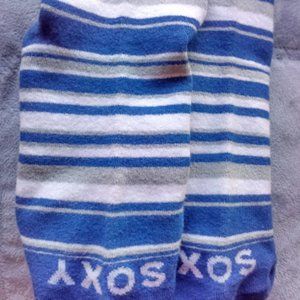 SOXY Blue & White Striped Socks